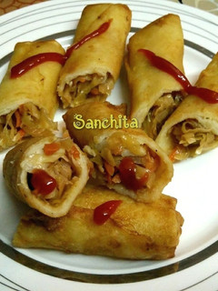 A picture of Chinese Spring Rolls.