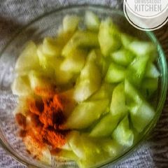 A picture of Cucumber with yaji kulikuli.