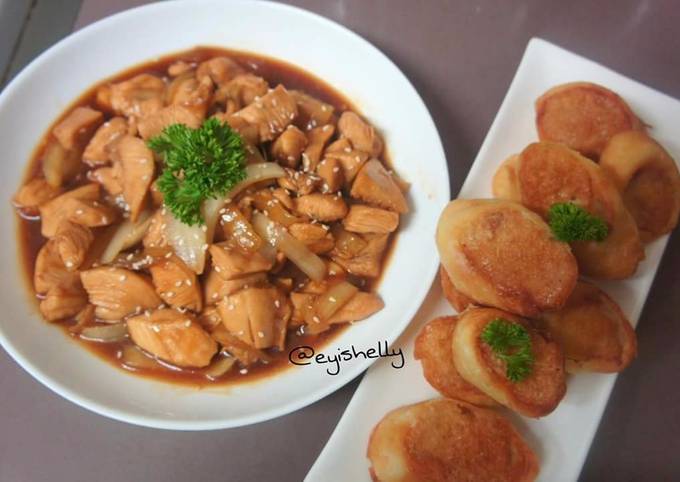 Chicken teriyaki Dan chicken egg roll