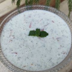 A picture of Tomato, Onion Mint Raita.