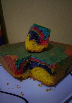 A picture of Multicoloured marble cake. #FestiveContestNaivasha.