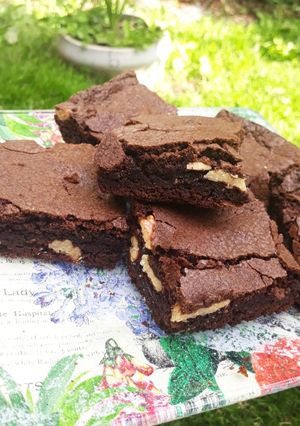 Una foto de Brownies con o sin nueces