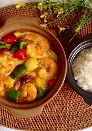 Hình của món Cà-ri tôm.