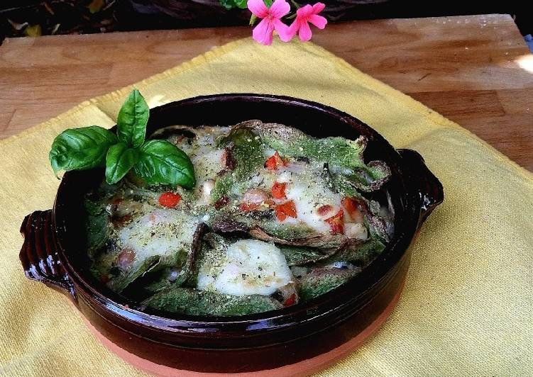 Crespelle verdi fiorentine con verdure di stagione