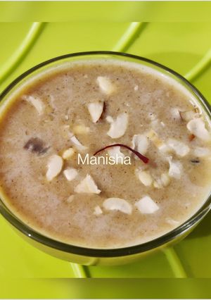 A picture of Sattu Dry Fruits Kheer.