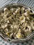 Salade d’endives à la crème, roquefort et raisins