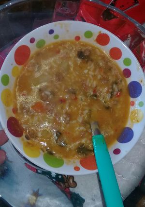 Una foto de Guiso de carne picada con arroz y zapallo corianito