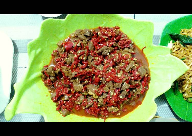 Cara Gampang Membuat Sambel goreng daging/sambal goreng daging cirebon/ nasi jamblang , Enak Banget