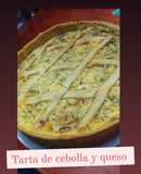 Tarta de cebolla, queso y panceta
