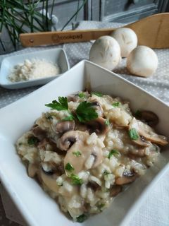 Une photo de Risotto aux champignons