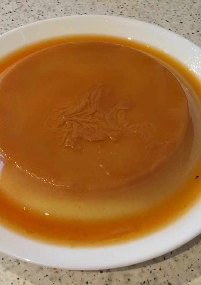 Una foto de Flan chino