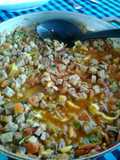 Guiso de pollo de res ahumado (Colita de cuadril)