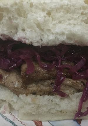 Una foto de Sándwich de cerdo a la chapa