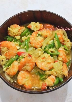 Foto resep Udang buncis telur saus tiram