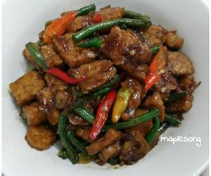 Resep mudah Oseng Tempe Kacang Panjang Mantul Banget