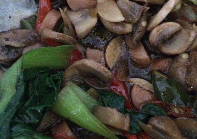 Resep Tumis Jamur Kancing Dan Pokcoy Oleh Iboek Dzi Cookpad