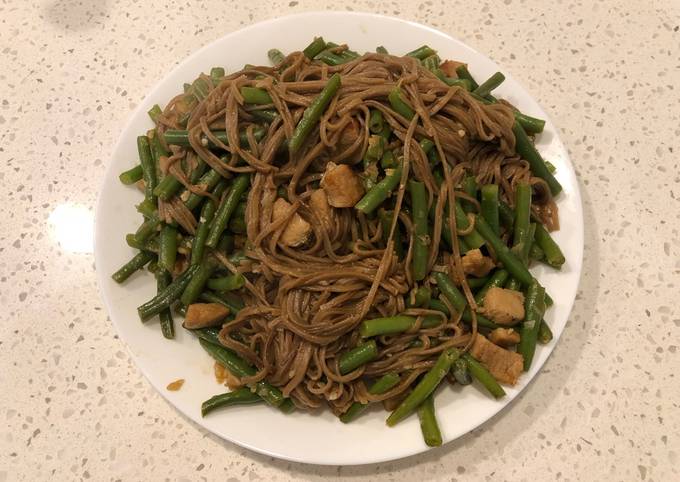 Pork Green Bean Braised Soba Noodles