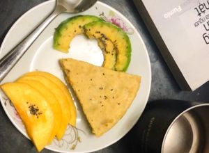 Hình của món Bánh khoai lang yến mạch hấp.