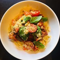 A picture of Mushroom Spaghetti Bolognese.