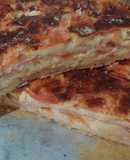 Torta Fainá de Jamón, Queso y Tomate, en licuadora