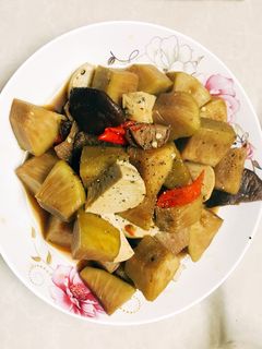 Hình của món Sake kho tàu chay.