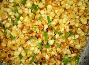 Hình của món Bắp xào chay.