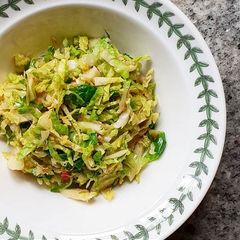 A picture of Stir Fry Brussel Sprouts.