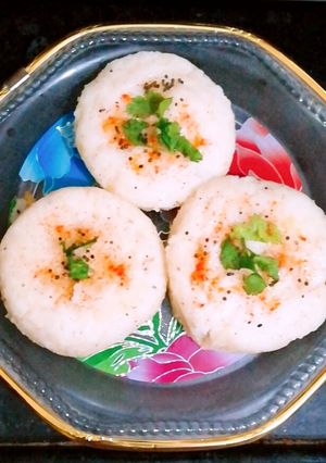 A picture of Stuffed masala moong dal idli.
