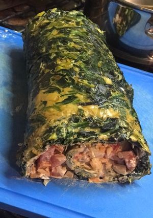 Una foto de Arrollado de verduras sin harina/keto