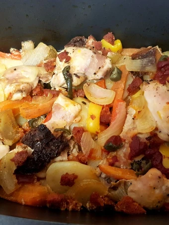 Easy Way Make My One Pot Roast, Chorizo, Chicken &amp; Potatoes. 😀 the So Delicious Makes you drool