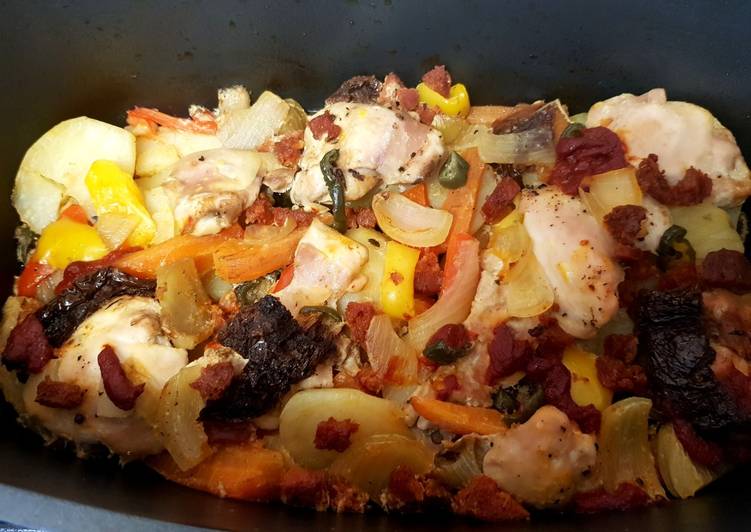 Recipe of Quick My One Pot Roast, Chorizo, Chicken &amp; Potatoes. 😀