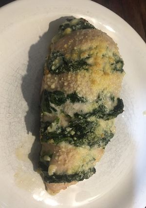 Una foto de Pechuga rellena de espinaca