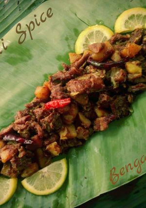 A picture of Bangladeshi Traditional "Bhuri Bhuna"/ Beef Tripe Stir Fry 🍲.