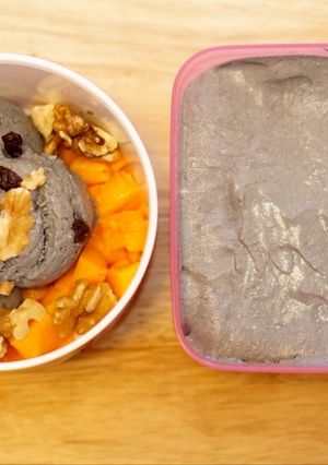 Foto resep Low Sugar Charcoal Frozen Yogurt 🍦