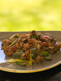 Una foto de Guiso vegano y sabroso al estilo oriental