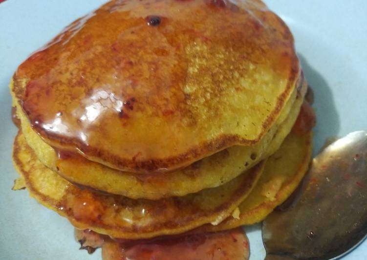 Cara meramu Pancake alias panekuk wortel , Lezat