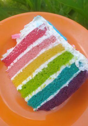 Foto resep Rainbow cake #2