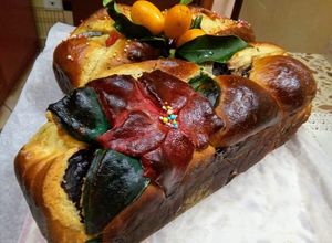 O poză a rețetei Cozonac pufos cu cremă de cacao și rahat.