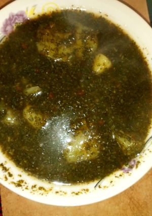 صورة لوصفة ملوخيه بالبطاطا