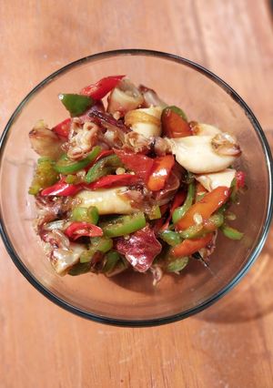 Foto resep Cumi Asin Cabe Hijau (Cabai Gendot)