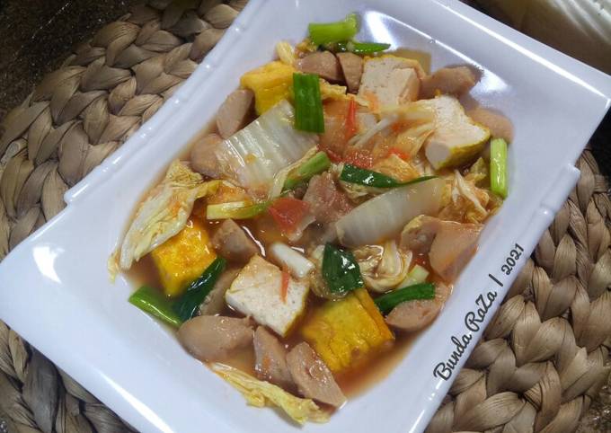 Resep Tumis Sawi Tahu Bakso Pedas yang Enak Banget