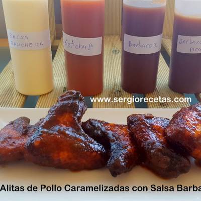 Alitas de Pollo Caramelizadas con Salsa Barbacoa Casera Receta de Sergio  Benito Hernandez- Cookpad