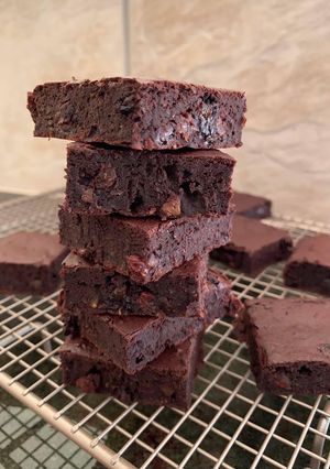 รูปของ บราวนี่ถั่วดำเพื่อสุขภาพ healthy brownie