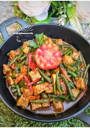 Foto resep Tumis Kacang Panjang &Tempe Bumbu Tauco