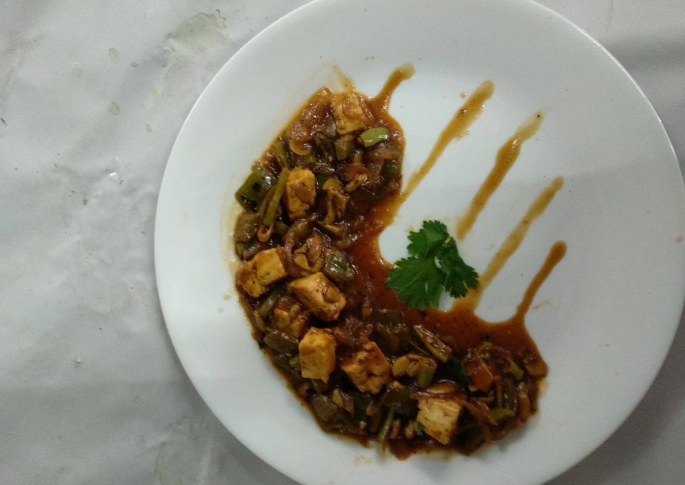 Chilli cheese with bean sauce