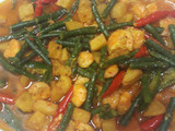 Gulai udang kacang panjang dan kentang