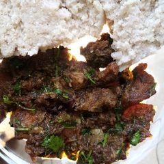 A picture of Wet fried pork.
