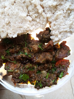 A picture of Wet fried pork.