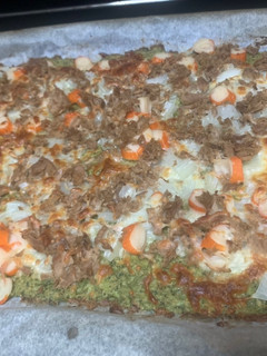 Una foto de Masa de pizza de brócoli y avena