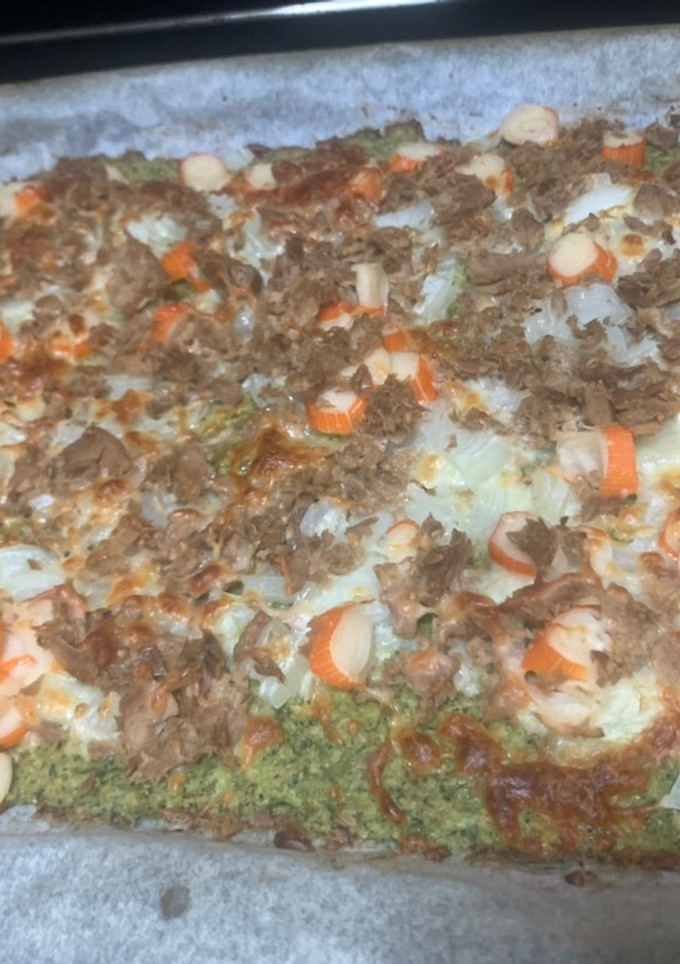 Una foto de Masa de pizza de brócoli y avena